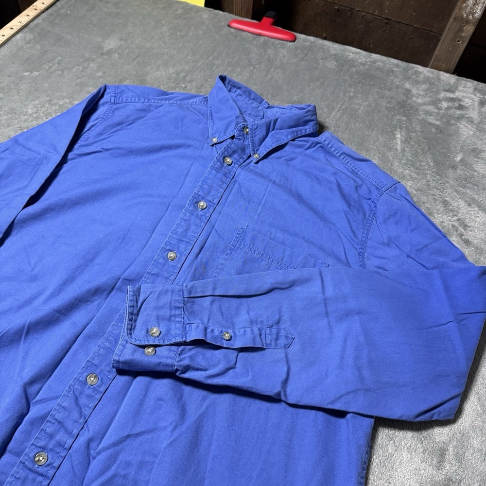 Vintage Eddie Bauer Heavyweight Longsleeve Button Shirt Mens Size L Tall Outdoor